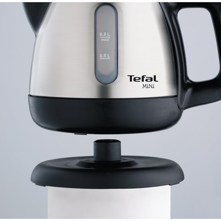 Bouilloire électrique mini 0,8L inox compacte base 360° TEFAL