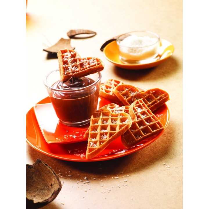 Plaques gaufre cœur Snack Collection Tefal – Coffret 2 plaques + livre de recettes