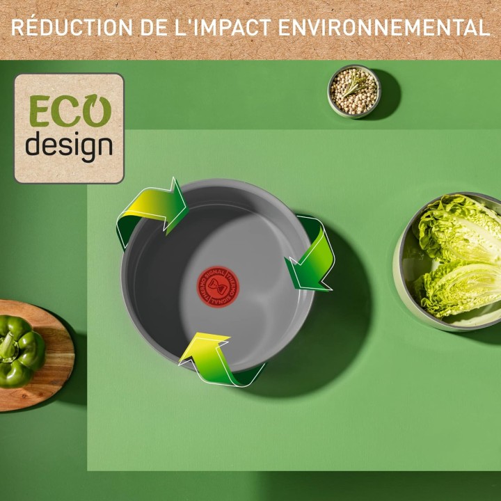 Casserole Tefal Ingenio Renew 20 cm - Céramique antiadhésive, induction, éco-conçue