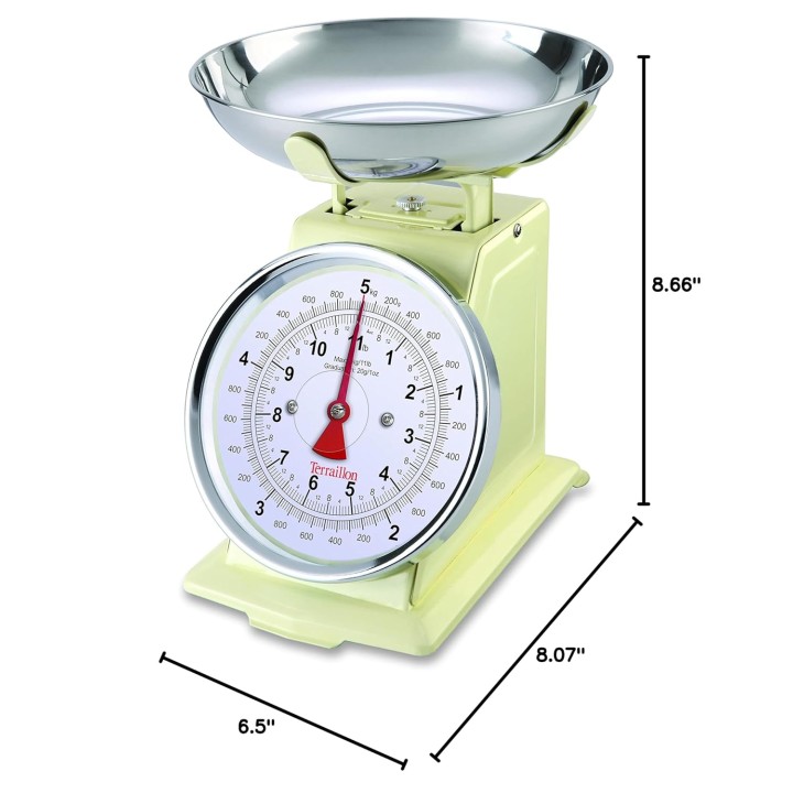 Balance de cuisine vintage Terraillon Tradition 500 - 5 kg tare manuelle bol 1L