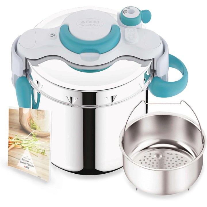 Cocotte-minute SEB ClipsoMinut' Easy+ 9L inox - ouverture facile, induction