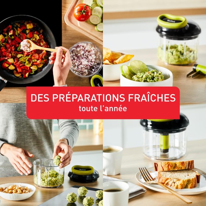 Hachoir manuel Tefal 900 ml – Lames inox robustes, système breveté, sécurité optimale
