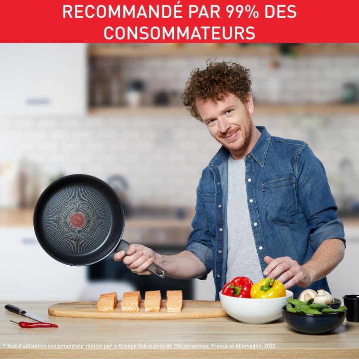 Crêpière Tefal Unlimited 28 cm - Revêtement antiadhésif induction Thermo-Signal