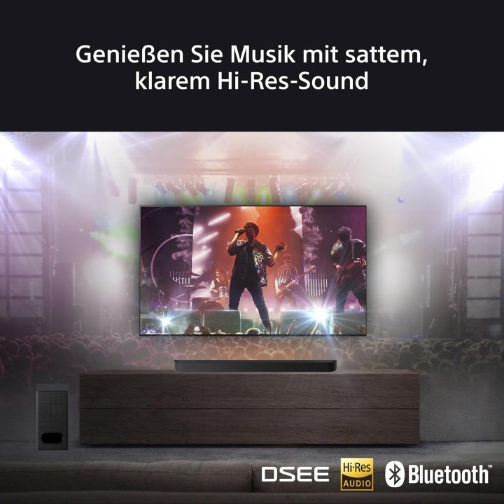 Barre de son Sony 3.1.2 Dolby Atmos avec subwoofer sans fil et AI Voice Zoom 3 - 350W