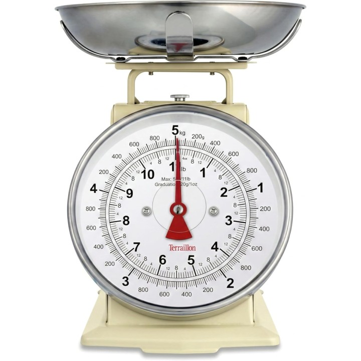 Balance de cuisine vintage Terraillon Tradition 500 - 5 kg tare manuelle bol 1L