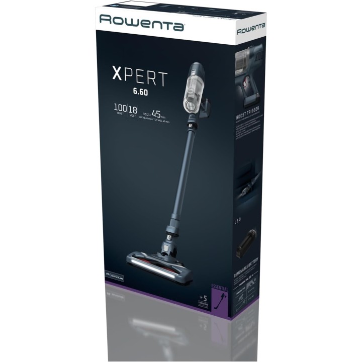 Aspirateur balai sans fil Rowenta X-Pert 6.60 - 100W, 45min, léger, accessoires