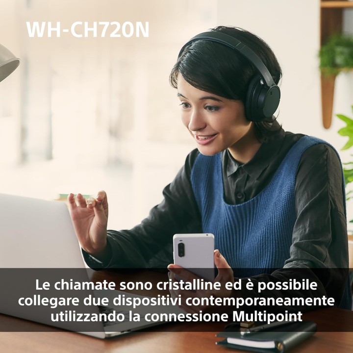 Casque sans fil Sony WH-CH720N - Réduction de bruit, autonomie 50h, confort - Noir