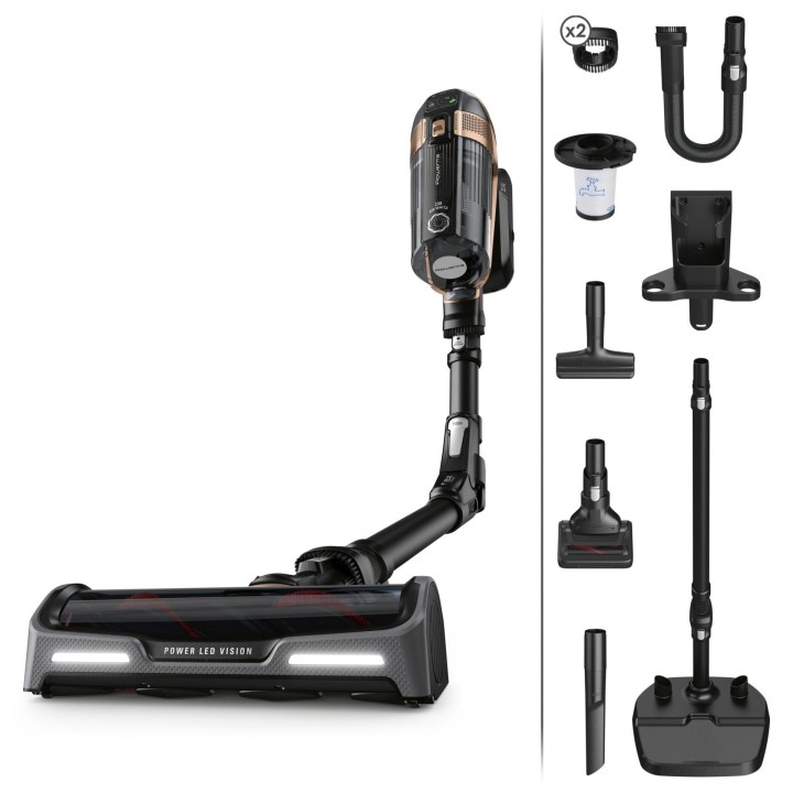 Aspirateur balai 2-en-1 sans sac manche pliable Rowenta RH99F1 HEPA autonomie 80 min