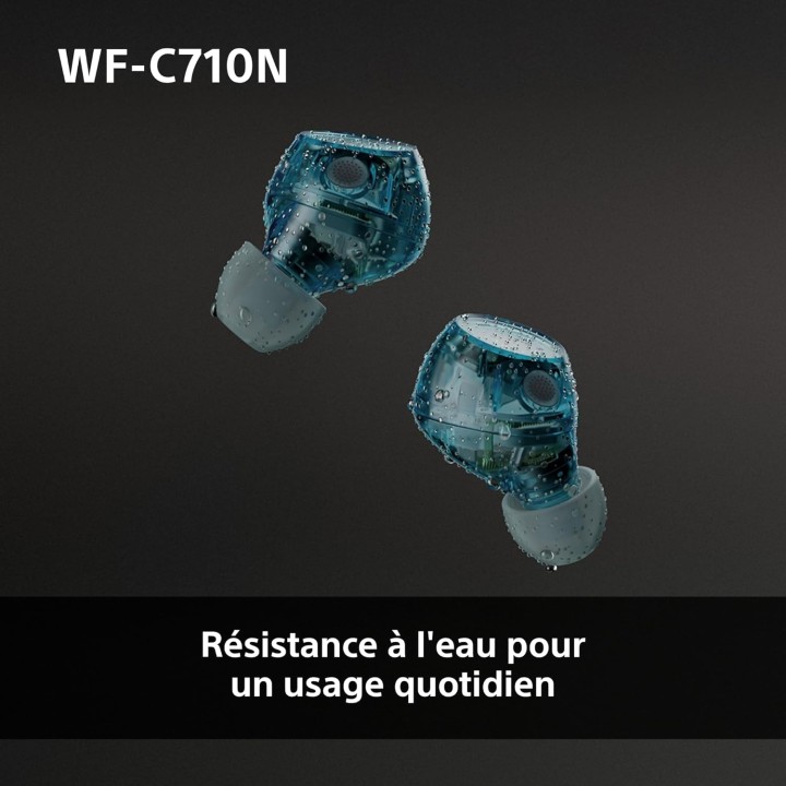 Écouteurs sans fil Sony WF-C710N - Réduction de bruit, Bluetooth, autonomie 40h, verre bleu