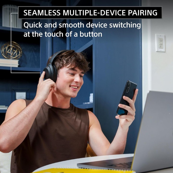 Casque sans fil à réduction de bruit active Sony WH-1000XM4 - Bluetooth - Noir