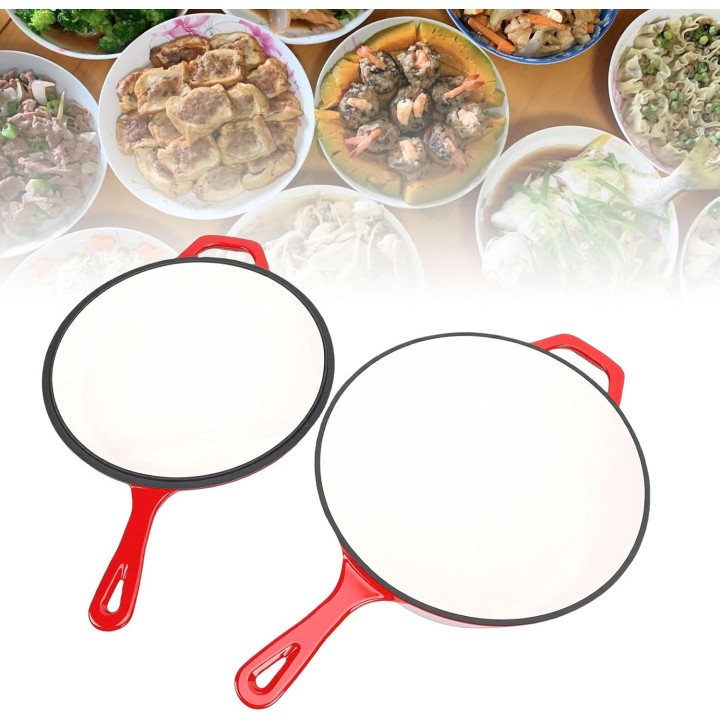 Cocotte en fonte ronde 4L avec couvercle Zerodis - 26 cm - cuisson polyvalente