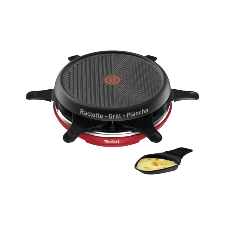 Appareil à raclette, grill et plancha 3-en-1 6 personnes Colormania rouge Tefal
