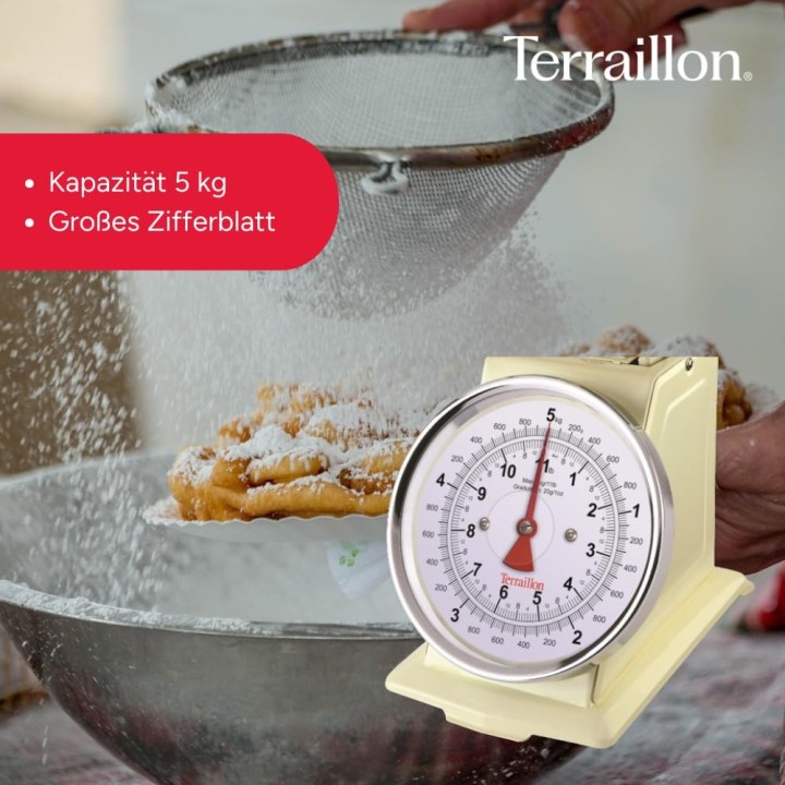 Balance de cuisine vintage Terraillon Tradition 500 - 5 kg tare manuelle bol 1L