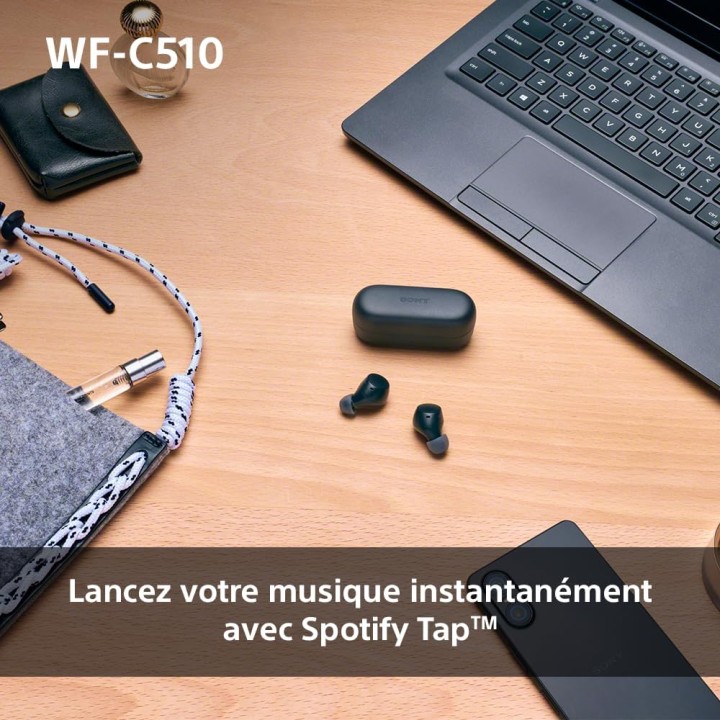 Écouteurs sans fil Sony WF-C510 - Intra-auriculaires compacts, autonomie 22h, multipoint