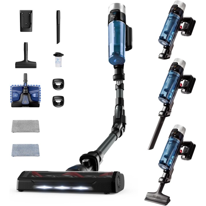 Aspirateur balai sans fil Rowenta X-Force Flex 9.60 Aqua - aspire et lave, tube flexible, 45min