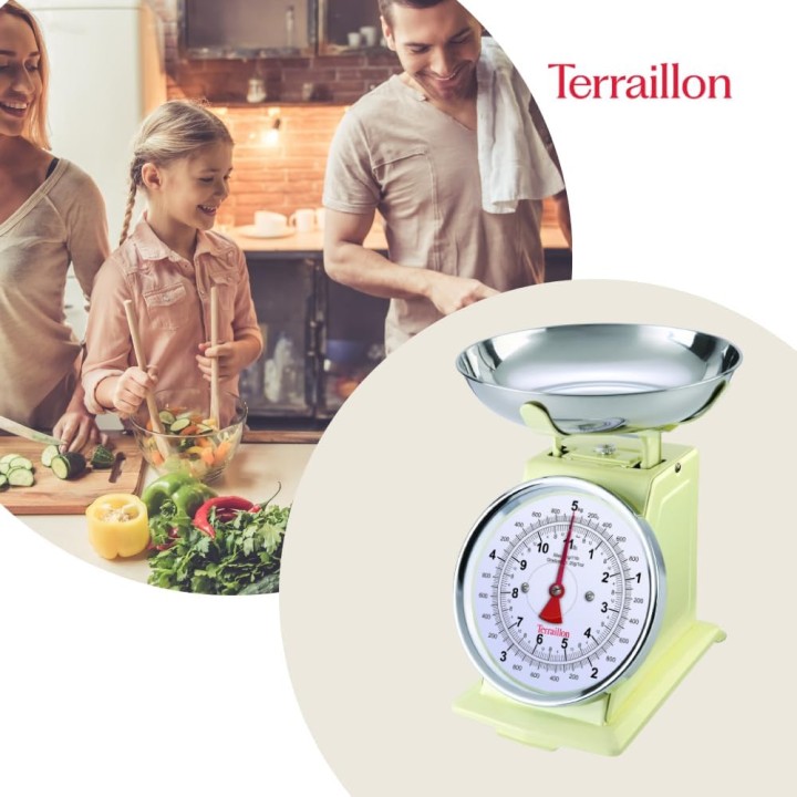 Balance de cuisine vintage Terraillon Tradition 500 - 5 kg tare manuelle bol 1L