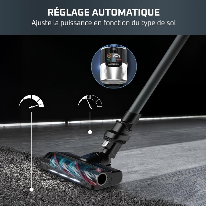 Aspirateur balai sans fil Rowenta X-Force Flex 9.60 Aqua - aspire et lave, tube flexible, 45min