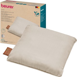 Coussin de massage Shiatsu sans fil avec chaleur - recyclé, lavable, 40x40 cm beige