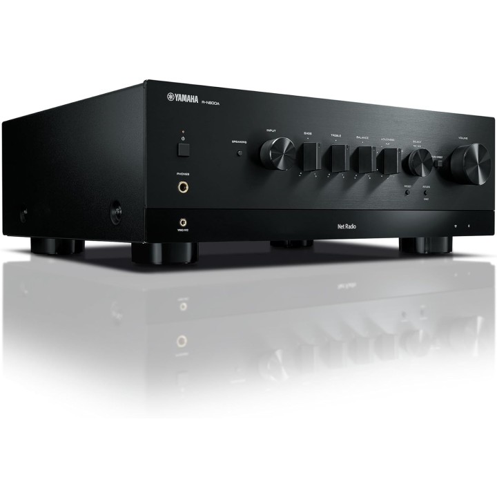 Amplificateur hi-fi stéréo connecté Yamaha R-N800A – DAC ESS, phono, réseau, noir