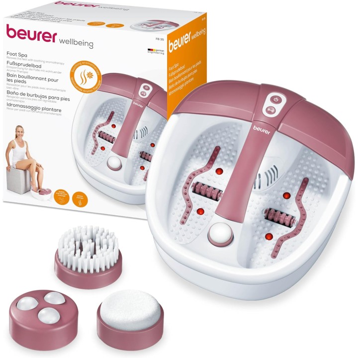 Bain de pieds massant Beurer FB 35 – Massage vibration, bulles et accessoires pédicure