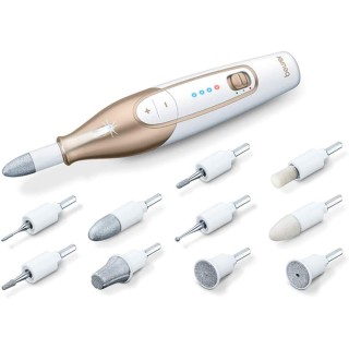 Set manucure et pédicure sans fil - 10 embouts - LED - Batterie rechargeable Beurer