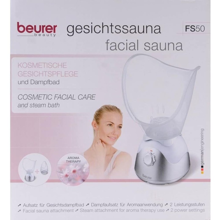 Sauna facial vapeur Beurer FS 50 – Soin visage, aromathérapie et inhalation