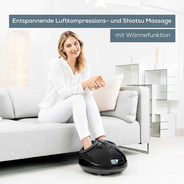 Masseur de pieds Shiatsu Beurer FM 90 - Compression d'air, chaleur, intérieur lavable