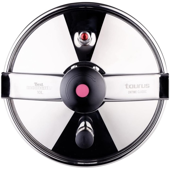 Autocuiseur inox 10L Taurus – Double sécurité et poignées isolantes
