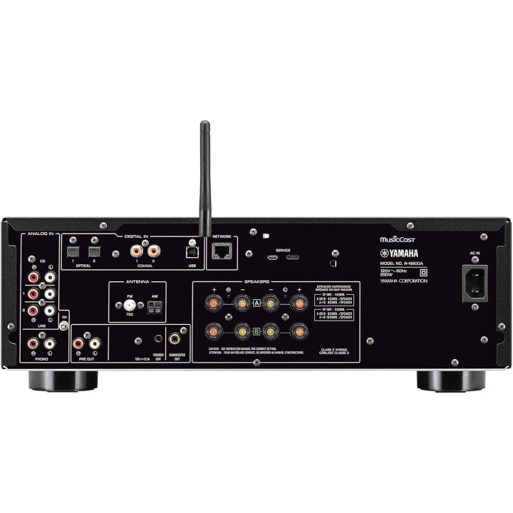 Ampli Hi-Fi stéréo connecté Yamaha R-N800A - DAC intégré, phono, streaming - Noir