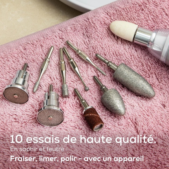 Set manucure pédicure électrique Beurer MP 62 - 10 embouts LED ergonomique secteur