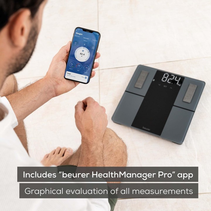 Pèse-personne connecté analyse corporelle Beurer BF 500 - Bluetooth & application mobile