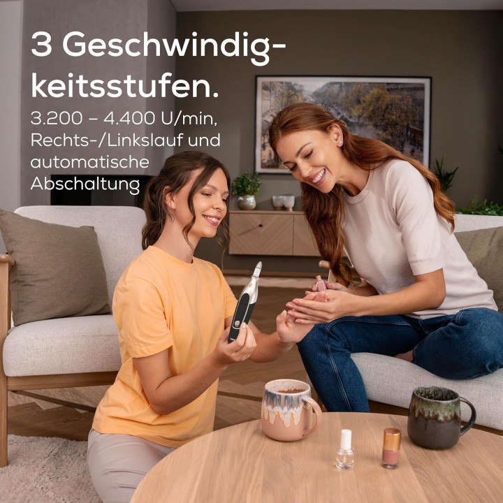 Set manucure pédicure électrique sans fil Beurer MP 84 - 10 embouts - étui noir