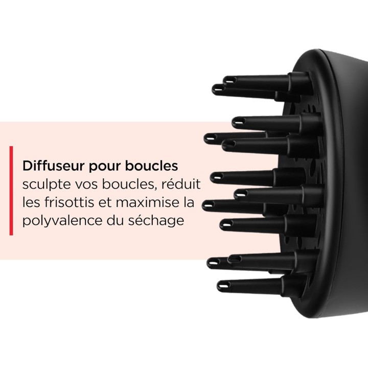Sèche-cheveux compact Revlon Airflow Control - 2000W, concentrateur rotatif, diffuseur boucles