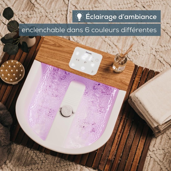 Bain de pieds à bulles Beurer FB 65 - Massage, chauffage de l'eau et pédicure intégrée