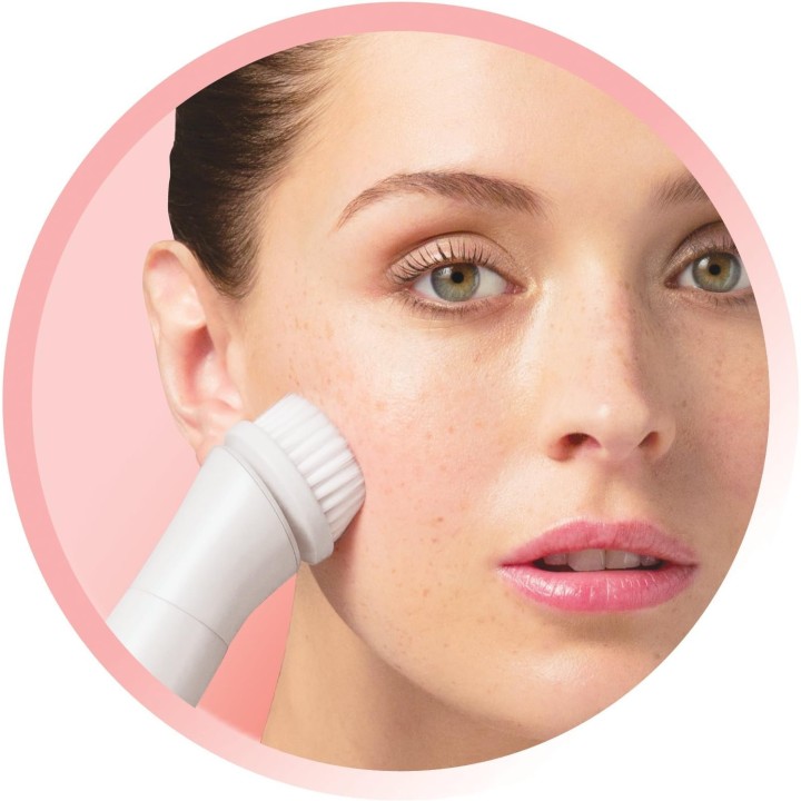 Épilateur visage multifonction Remington - 3 têtes soin, nettoyage et massage - blanc