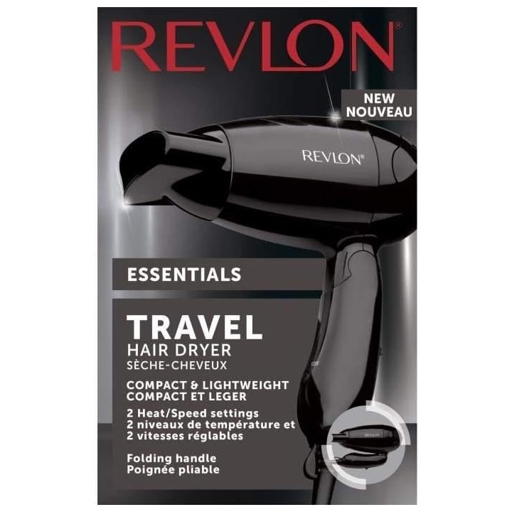 Sèche-cheveux compact et léger Revlon 1200W - Portable, alimentation filaire