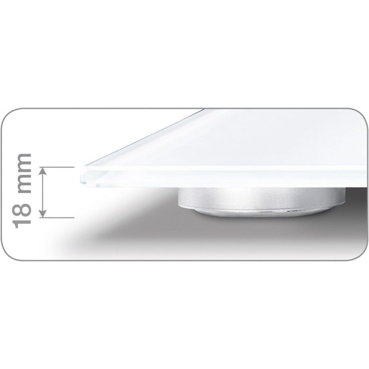 Pèse-personne impédancemètre Beurer BG 13 – Verre, inox, analyse corporelle, LCD