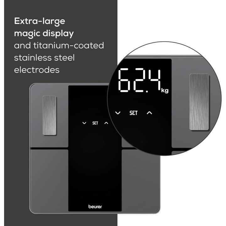 Pèse-personne connecté analyse corporelle Beurer BF 500 - Bluetooth & application mobile