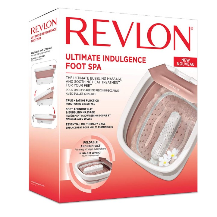 Bain de pieds massant chaleur réglable Revlon silicone blanc