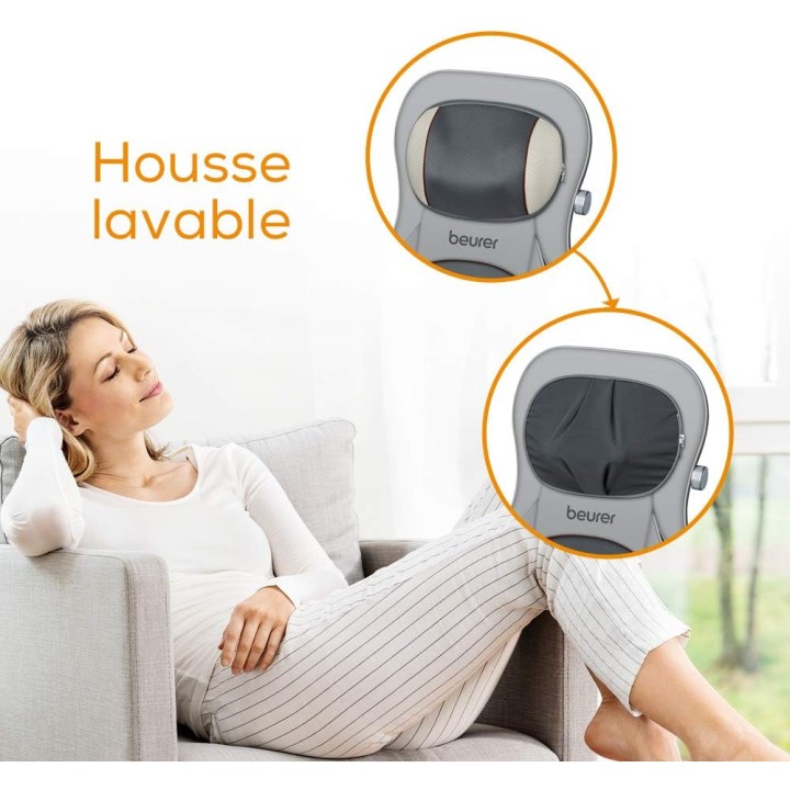 Housse de siège massante Shiatsu 3-en-1 Beurer MG 320 - Compression d'air et chaleur