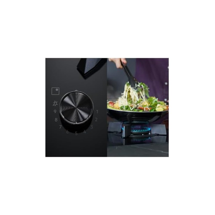 Table de cuisson mixte 2 gaz 2 induction AEG HDB64623NB noir verre trempé 60 cm