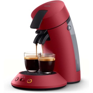Cafetière à dosettes Philips Senseo Original Plus - Sélecteur d'intensité - Crema Plus - Rouge