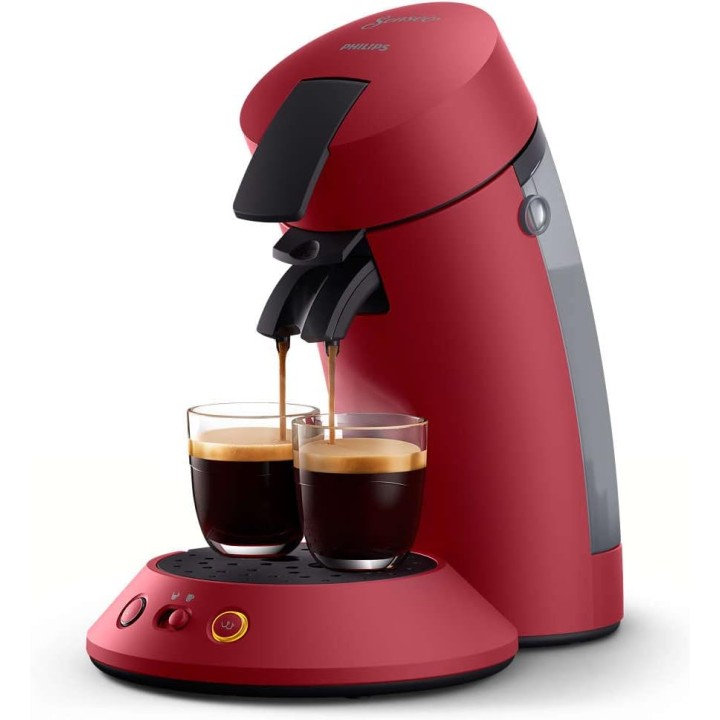 Cafetière à dosettes Philips Senseo Original Plus - Sélecteur d'intensité - Crema Plus - Rouge