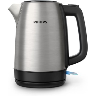 Bouilloire électrique Philips 1,7L inox – Ébullition rapide, filtre anti-calcaire, base 360°