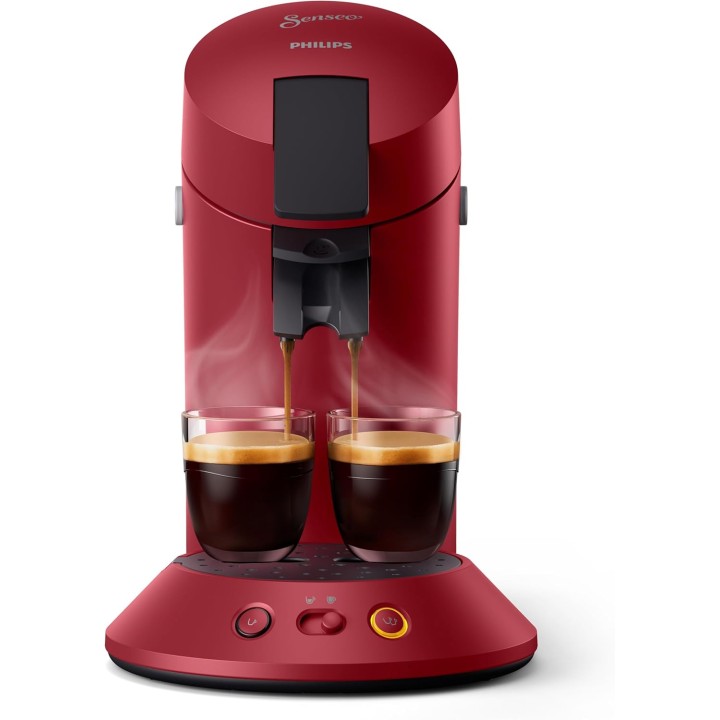 Cafetière à dosettes Philips Senseo Original Plus rouge - Sélection d'intensité, Coffee Boost