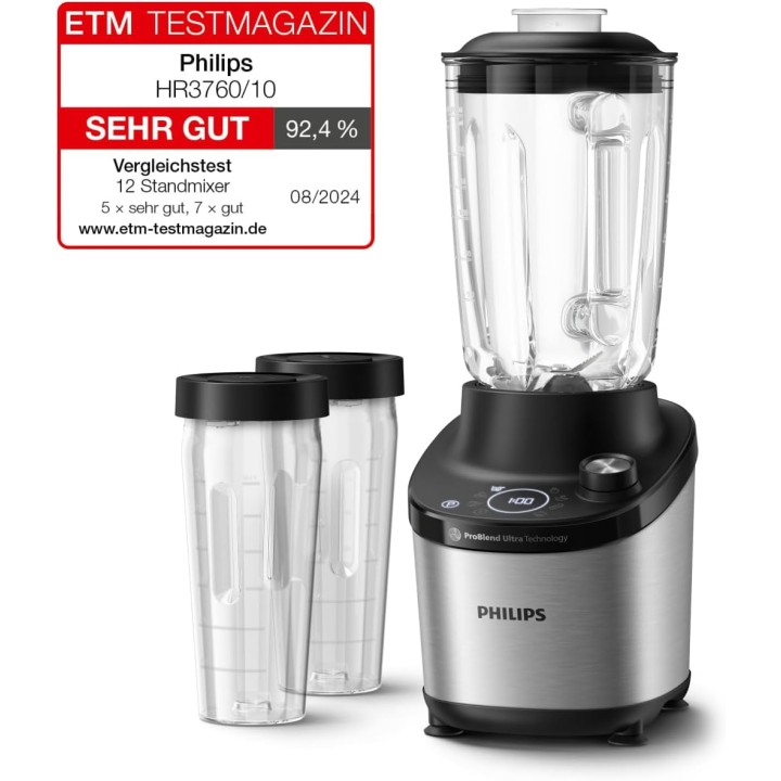 Blender Philips 7000 Series ProBlend Ultra 1500W - Bol verre 2L - Programmes automatiques