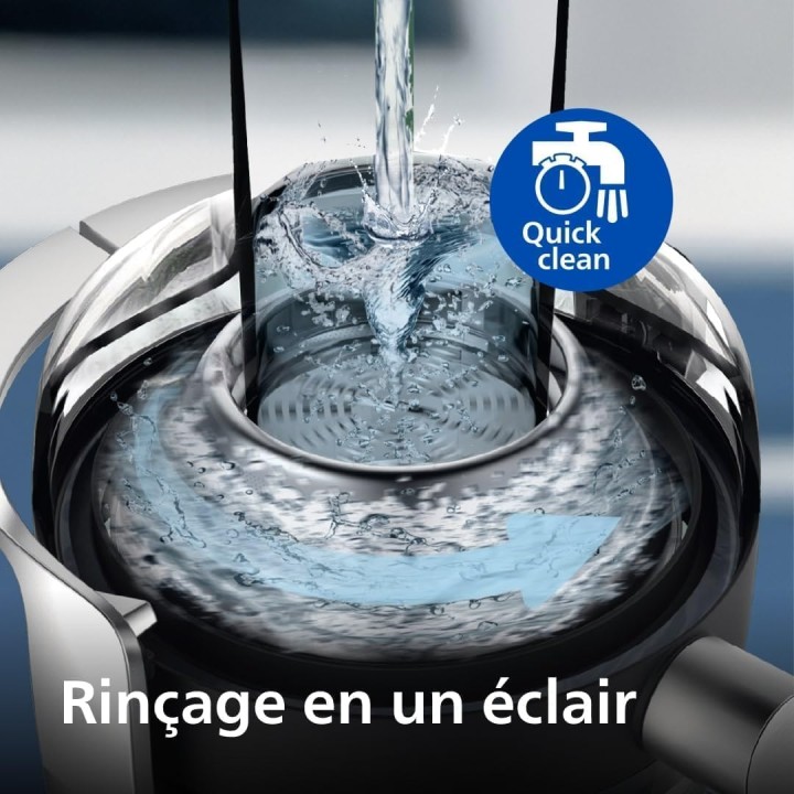 Extracteur de jus Philips FiberBoost - Cheminée XXL, QuickClean, 2L, 1100W, métal