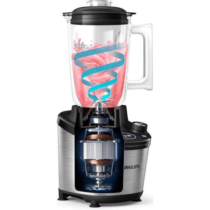 Blender Philips 7000 Series ProBlend Ultra 1500W - Bol verre 2L - Programmes automatiques