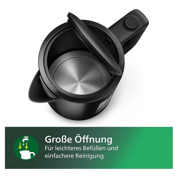 Bouilloire électrique 1,7L Philips HD9318/20 - Base 360° et contrôle LED - Noir