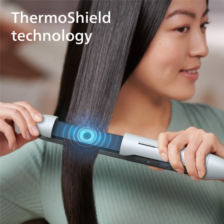 Lisseur Philips série 5000 ThermoShield - Céramique huile d'argan - Blanc